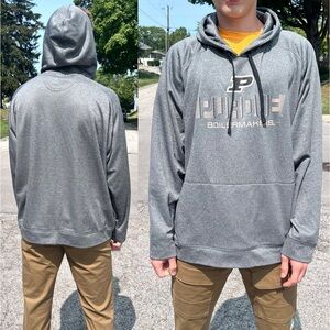 Purdue 2XL Fully Lined Heather Gray Hoodie! EUC!